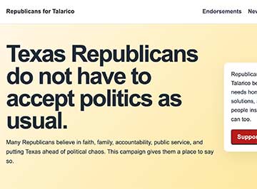 Republicans for Talarico sample page